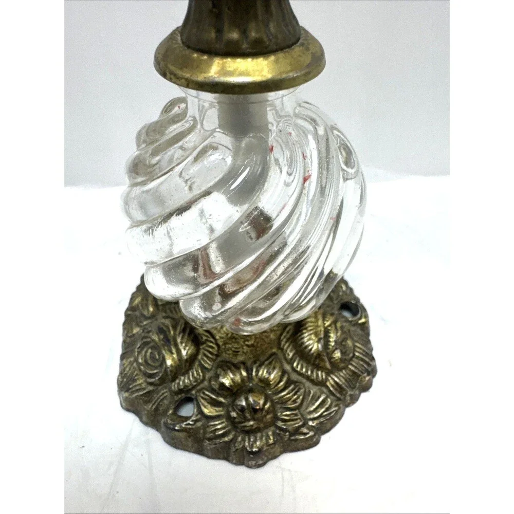 Antique napkin towel mail holder stand metal glass ornate Victorian unique
